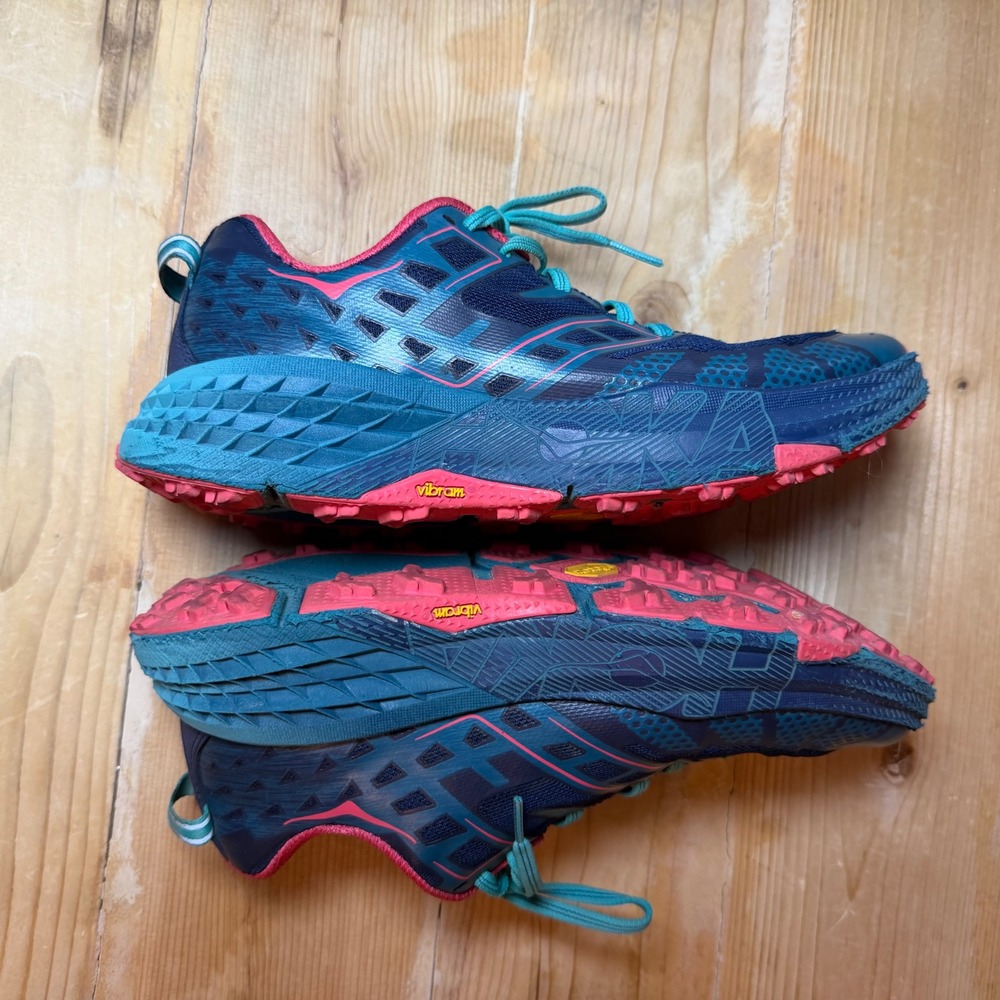 Hoka One One Speedgoat 2 Trail Running Shoes Blue Pink Womens 8.5 1016791 - Picture 5 of 7